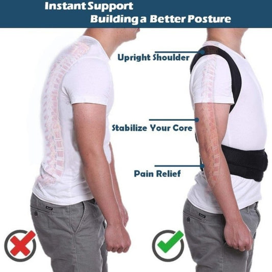 Back Pain Relief Posture Corrector Belt | Adjustable Support for Spine, Shoulder & Lumbar Alignment | XXL