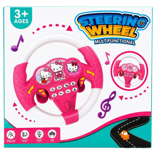 Toy Steering Wheel with Sound Effects for Kids | Interactive Driving Toy with Music & Emergency Sounds