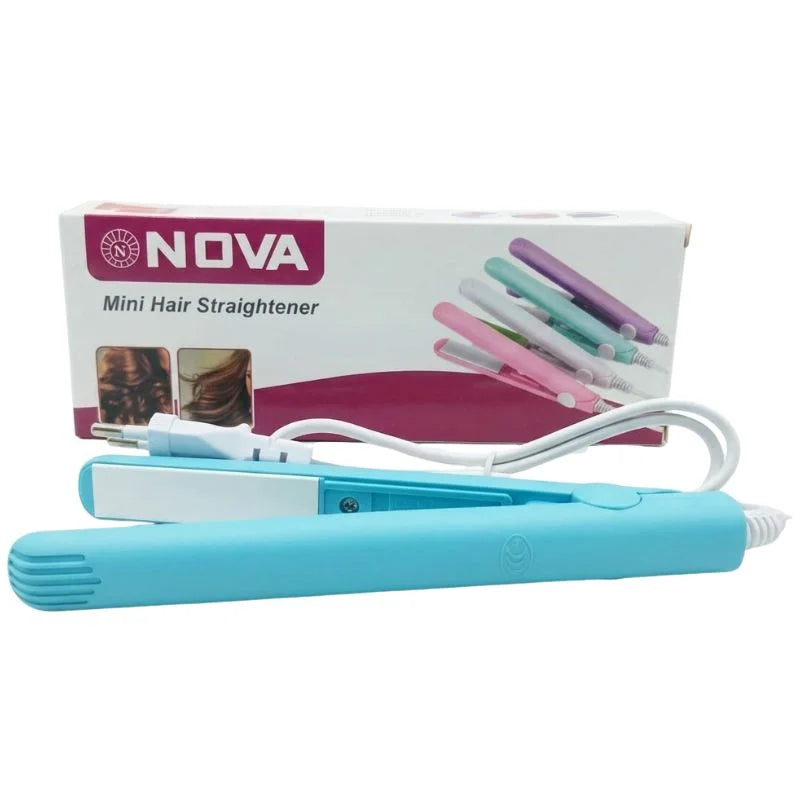 Mini Portable Ceramic Hair Straightener & Curler | Frizz-Free Smooth Hair | Random Color