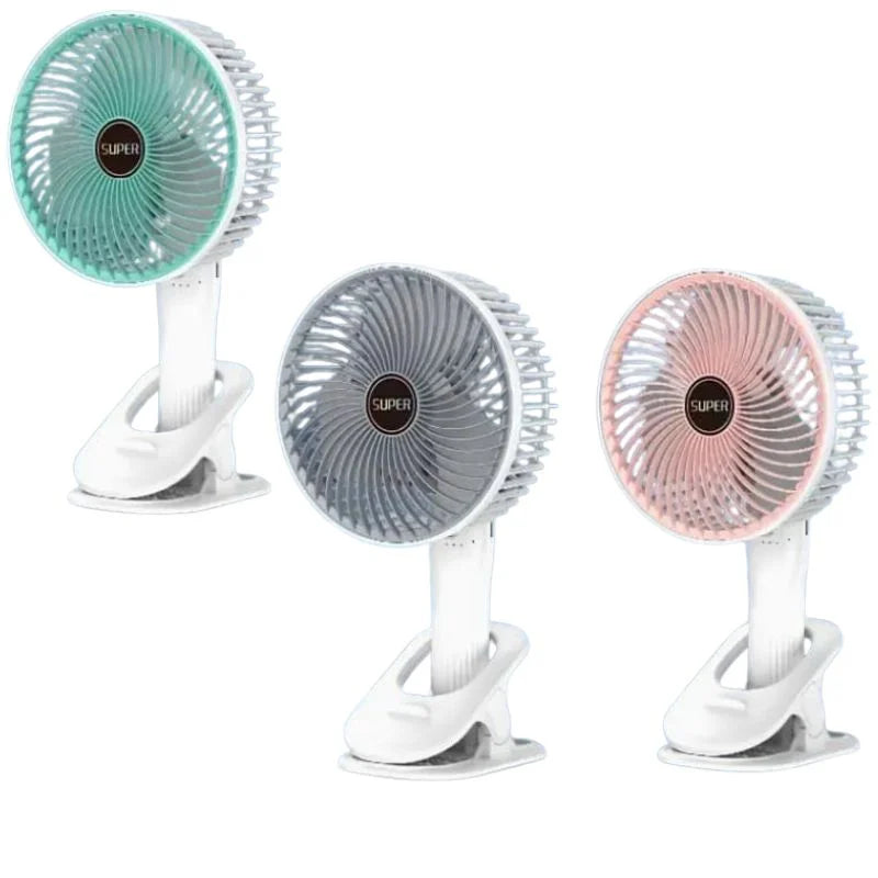 Rechargeable 3-in-1 Clip Fan | Handheld, Desktop & Wall Mounted Portable Fan with 3 Speed Modes