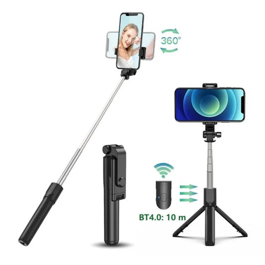 4 in 1 Wireless Selfie With Fill Light Stick Tripod Bluetooth Shutter selfie Light foldable Selfie stick for all Phone Extendable With charging Cable Detachable Bluetooth Shutter