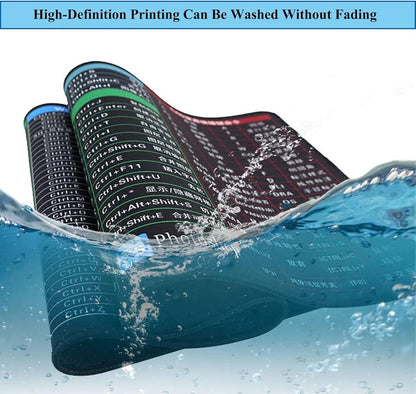 Large Excel Shortcut Keyboard Mouse Pad & Desk Mat 30×59cm | Extended Non-Slip Office Table Mat for Work Study Gaming