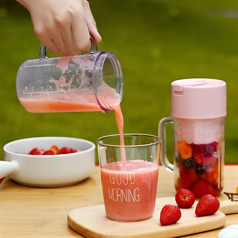Portable 6-Blade USB Rechargeable Juicer Blender | Smoothies, Shakes & Baby Food