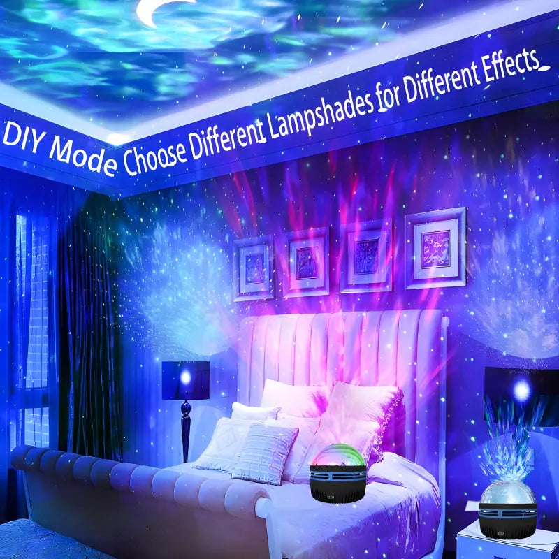A7 LED Starry Projection Light with Remote Control | USB Galaxy Night Lamp