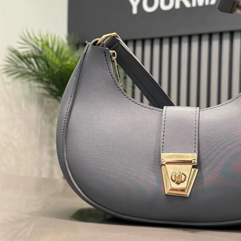 Crescent Leather Luxury Shoulder Bag for Women