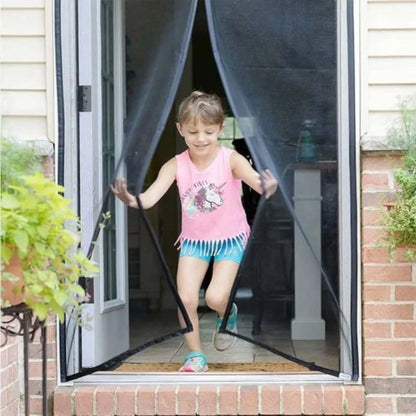 Hands-Free Retractable Magnetic Door Mesh | Magic Mesh Screen Door with Magnetic Closure | Random Colors