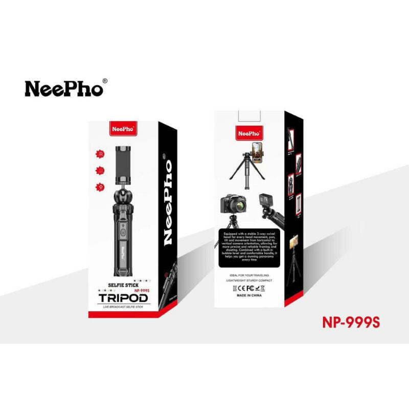 NP-999 2-in-1 Selfie Stick & Tripod | Universal Smartphone & Camera Mount