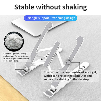 Plastic Foldable & Portable Laptop Stand | Lightweight Adjustable Laptop Holder | High-Quality ABS