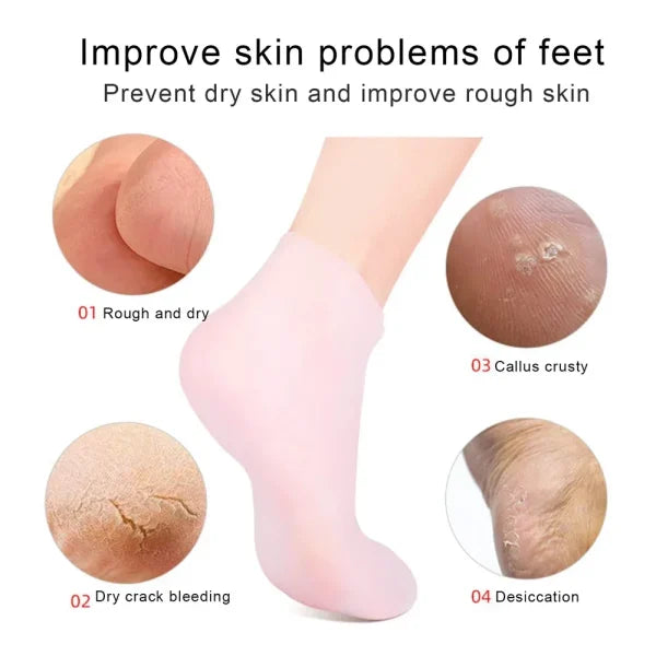 Silicone Jelly Socks | Ultra-Moisturizing Gel Foot Care & Spa Protector