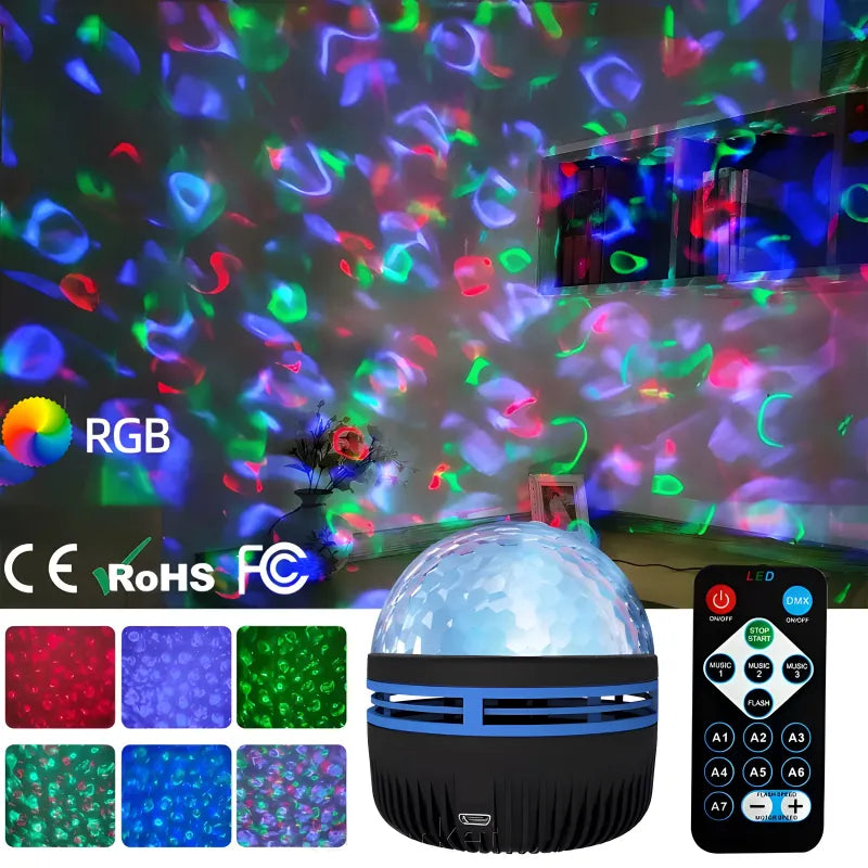 A7 LED Starry Projection Light with Remote Control | USB Galaxy Night Lamp