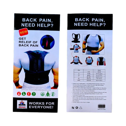 Back Pain Relief Posture Corrector Belt | Adjustable Support for Spine, Shoulder & Lumbar Alignment | Large