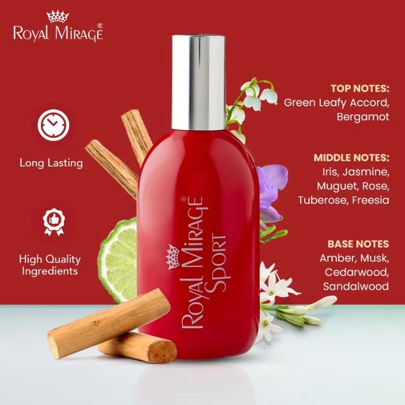 Royal Mirage Eau De Cologne Spray 120ml | Long-Lasting Unisex Perfume