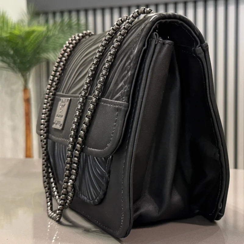 Luxury Women’s Shoulder Bag in Grey Faux Leather for Casual, Work, and Formal Use