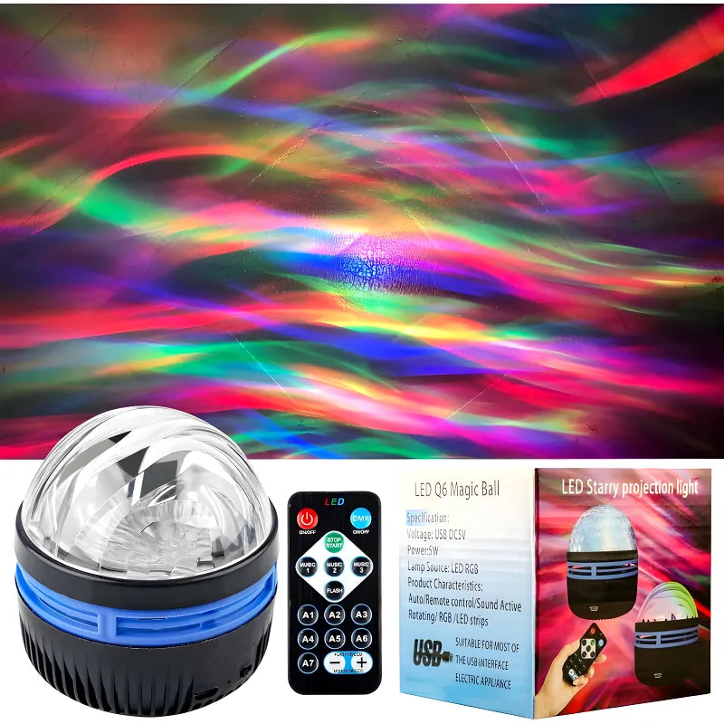 A7 LED Starry Projection Light with Remote Control | USB Galaxy Night Lamp