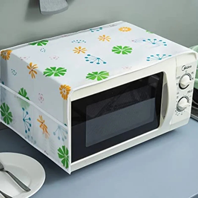 Oven & Microwave Cover | Waterproof Oil Dust Protector with Double Side Pockets