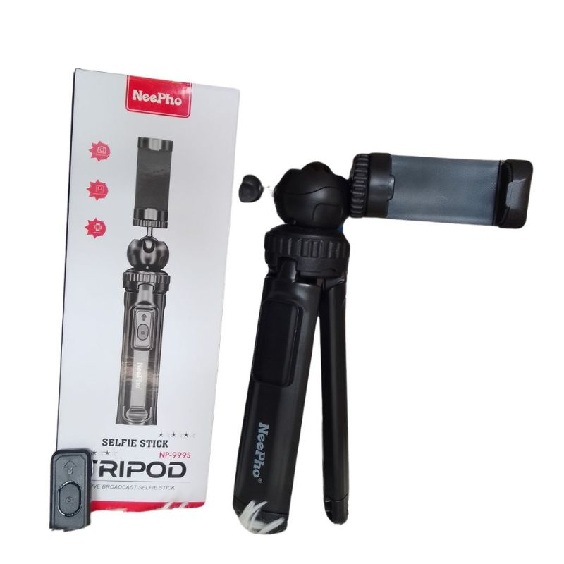NP-999 2-in-1 Selfie Stick & Tripod | Universal Smartphone & Camera Mount
