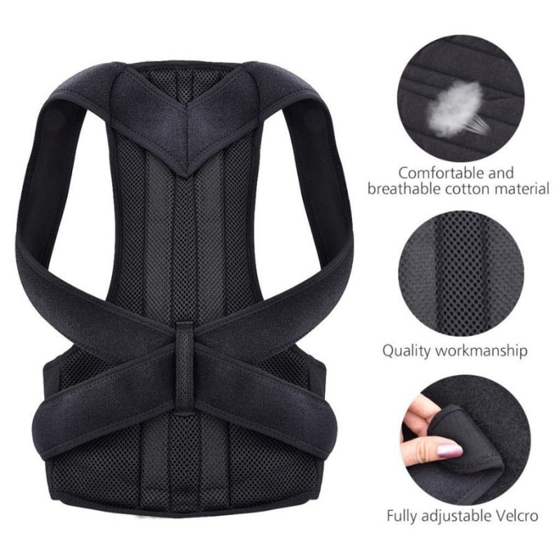 Back Pain Relief Posture Corrector Belt | Adjustable Support for Spine, Shoulder & Lumbar Alignment | XL