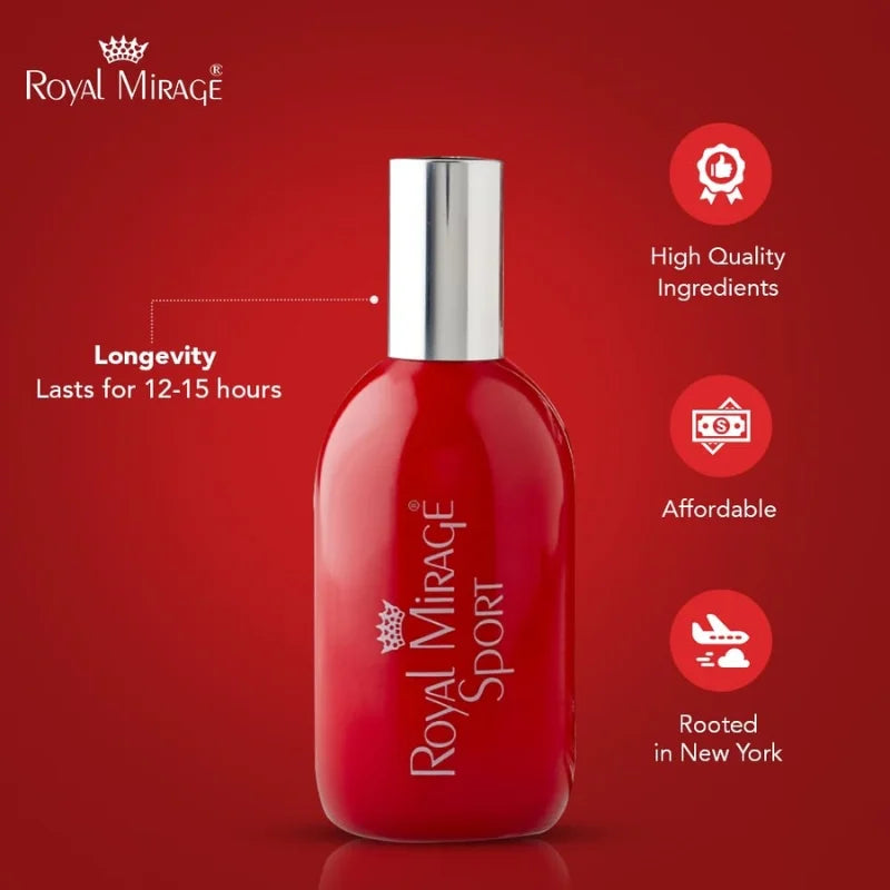 Royal Mirage Eau De Cologne Spray 120ml | Long-Lasting Unisex Perfume