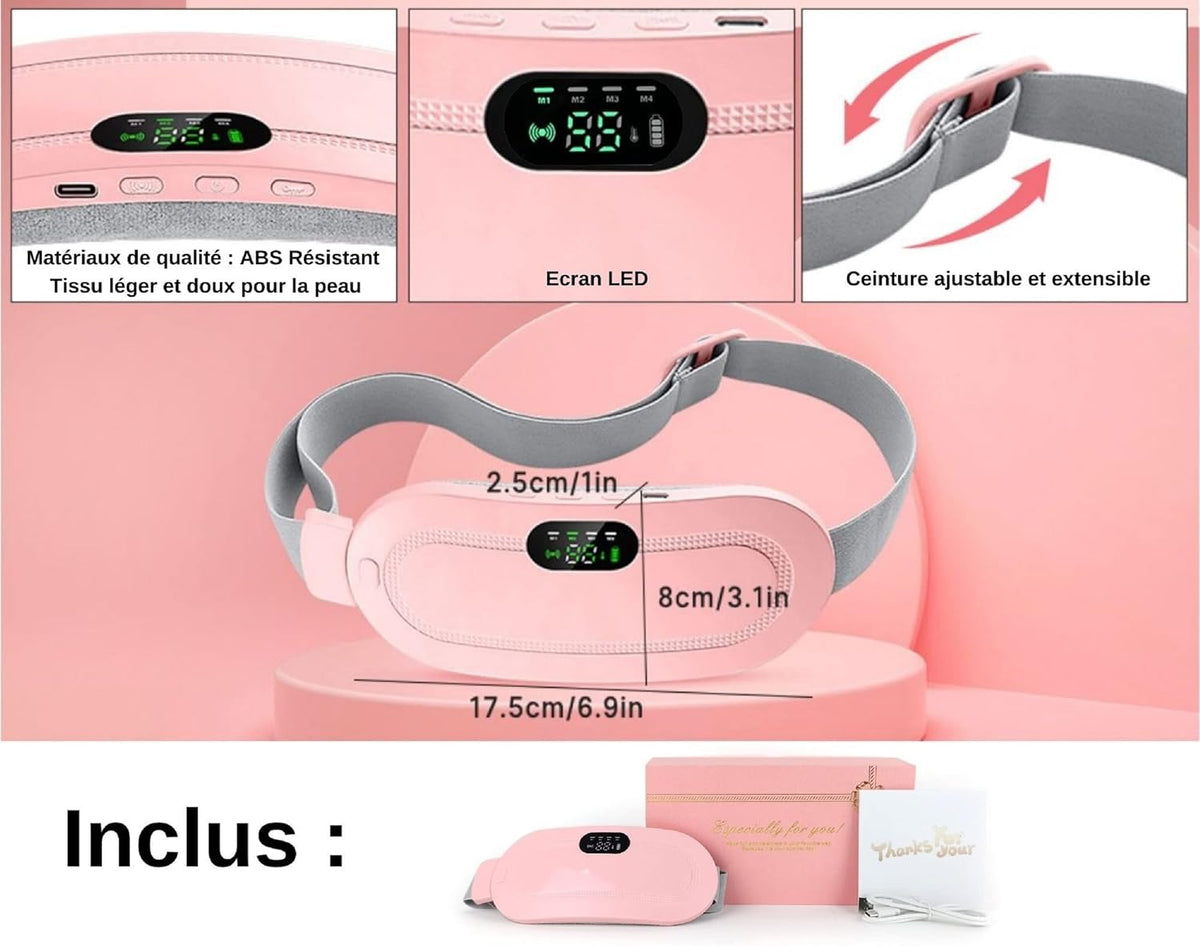 Digital Period Heating Pad & Vibrating Belt | Heat & Massage Relief