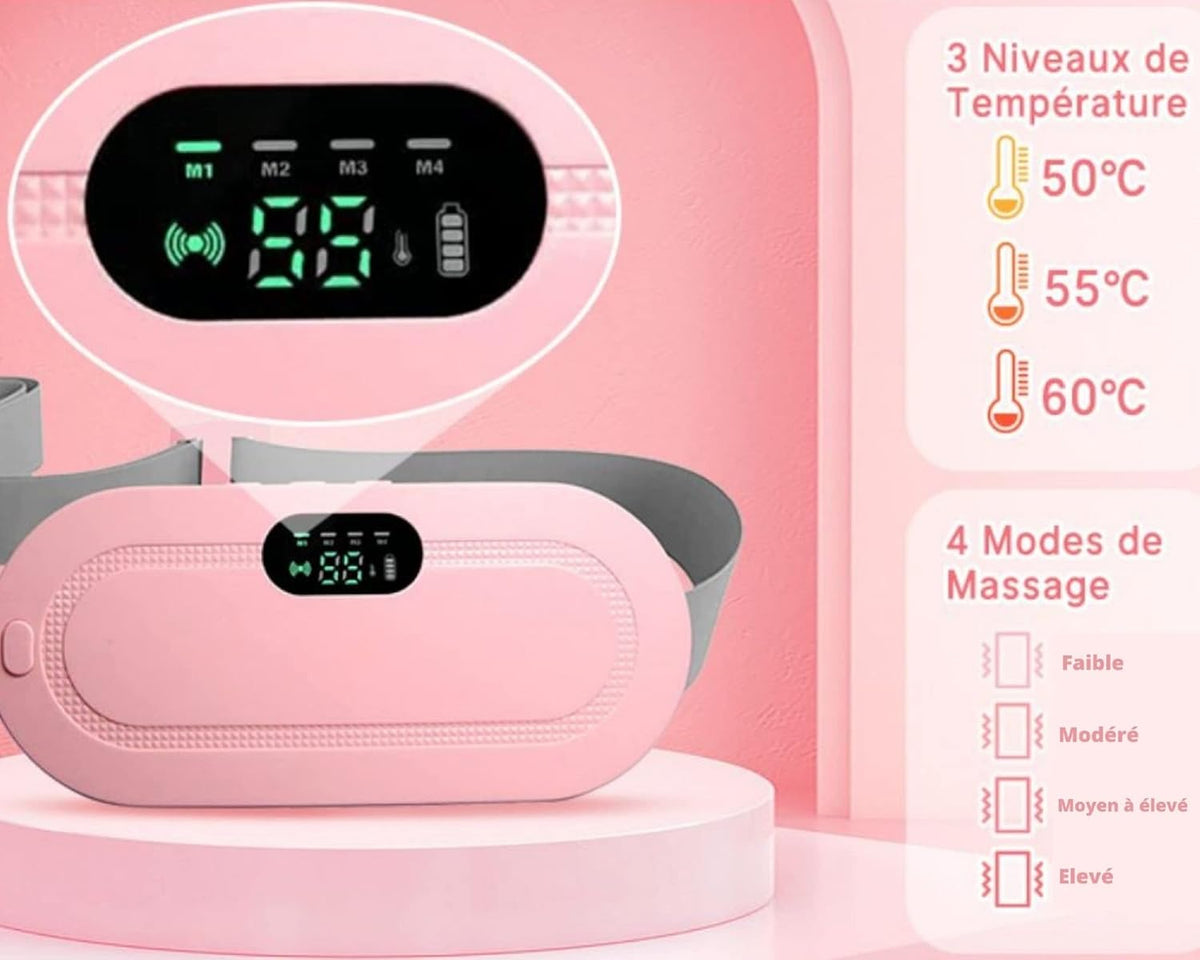 Digital Period Heating Pad & Vibrating Belt | Heat & Massage Relief