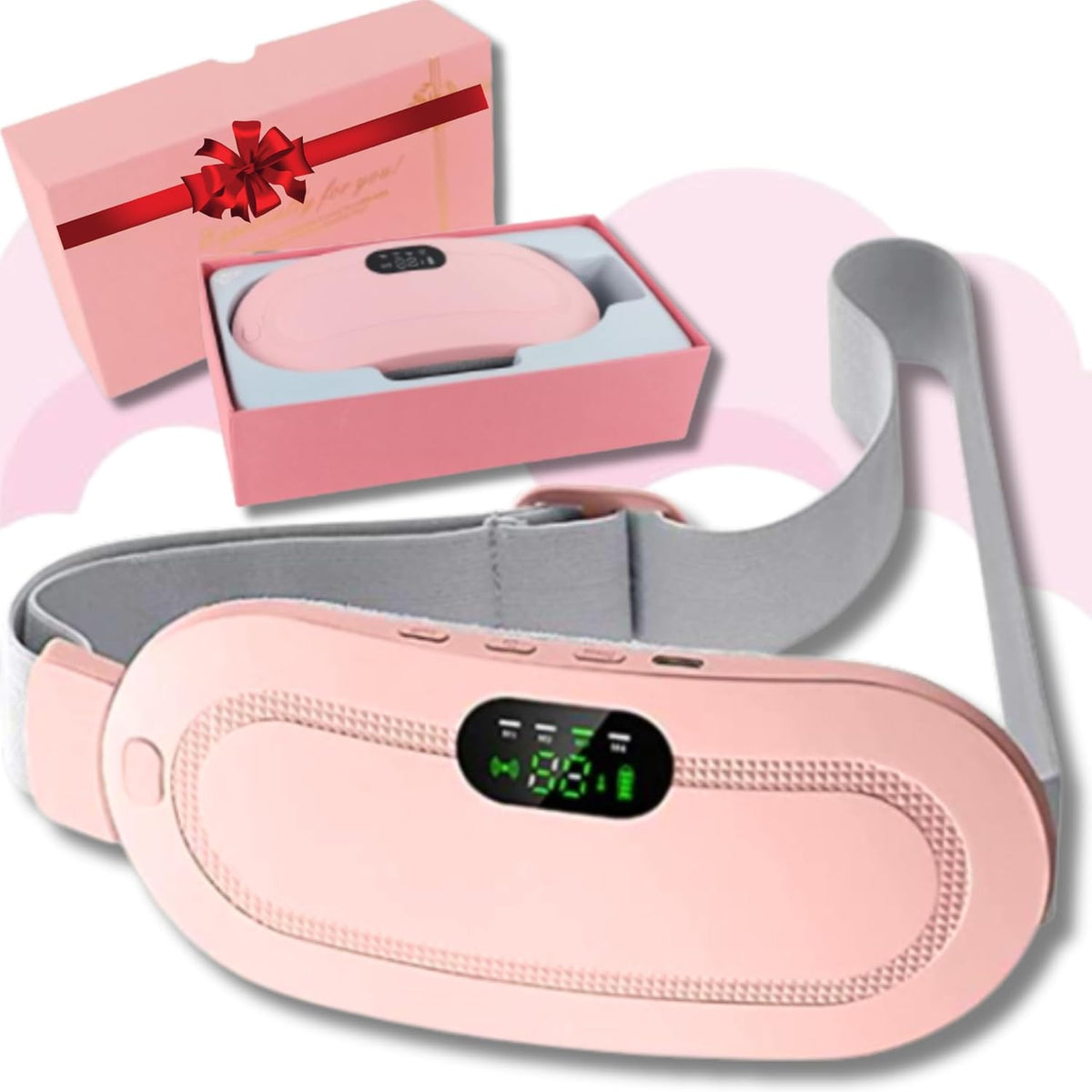 Digital Period Heating Pad & Vibrating Belt | Heat & Massage Relief