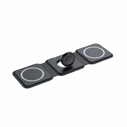 3-in-1 Foldable Magnetic Wireless Charger 15W Charging Station for iPhone Apple Watch and AirPods