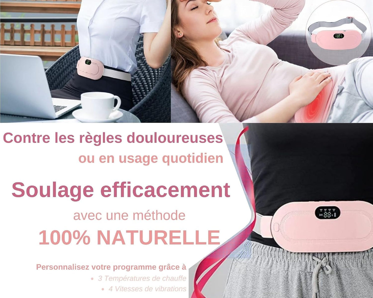 Digital Period Heating Pad & Vibrating Belt | Heat & Massage Relief