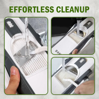 Brava Spring Vegetable Slicer Chopper | Manual Mandoline Cutter / Grinder | Multi-Function Fruit  &  Vegetable Slicer