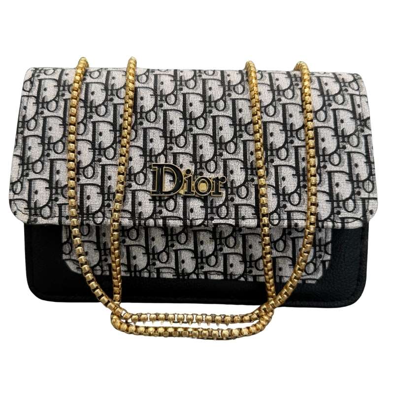 Beige | Dior Oblique Canvas & Leather Flap Clutch | Luxury Designer Handbag for Women