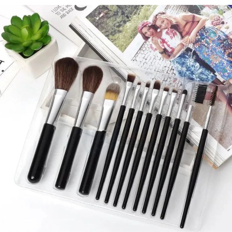 Makeup Brush Set – 12-Piece Professional Makeup Tool Kit | Soft, High-Quality Synthetic Bristles | Huada | Fit Me | Pabibrow