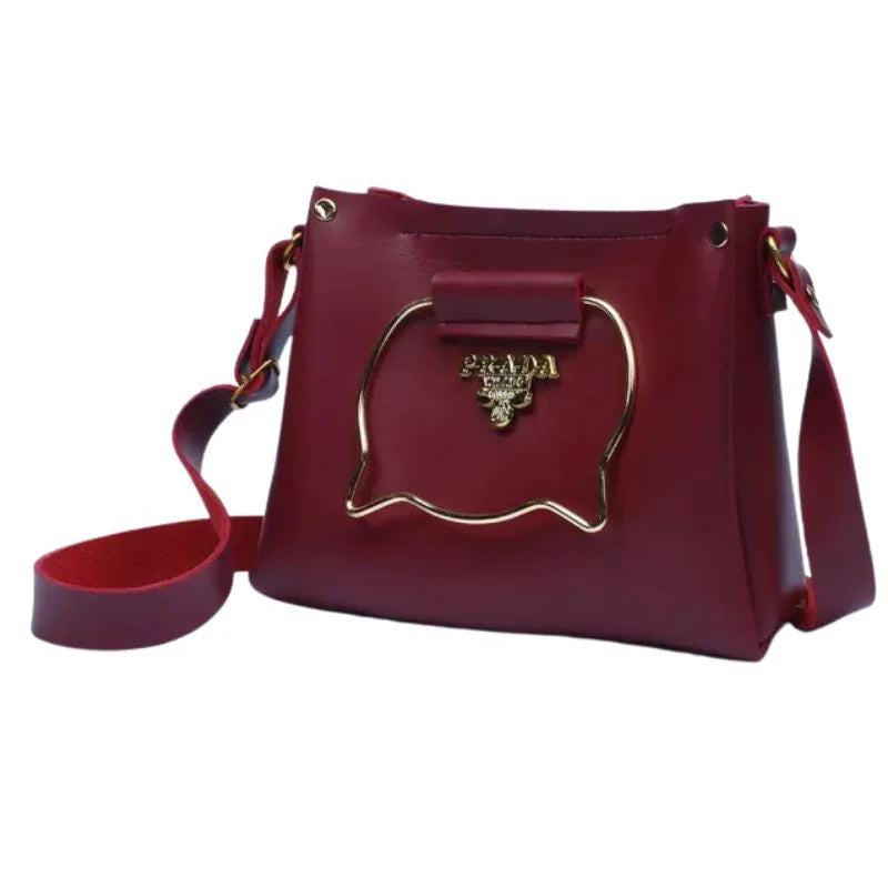 Black Elegant Cat Handle Handbag for Girls & Ladies | Stylish Shoulder & Crossbody Bag with Gold Accents | Adjustable Strap