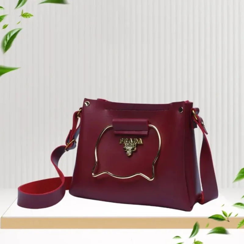 Black Elegant Cat Handle Handbag for Girls & Ladies | Stylish Shoulder & Crossbody Bag with Gold Accents | Adjustable Strap