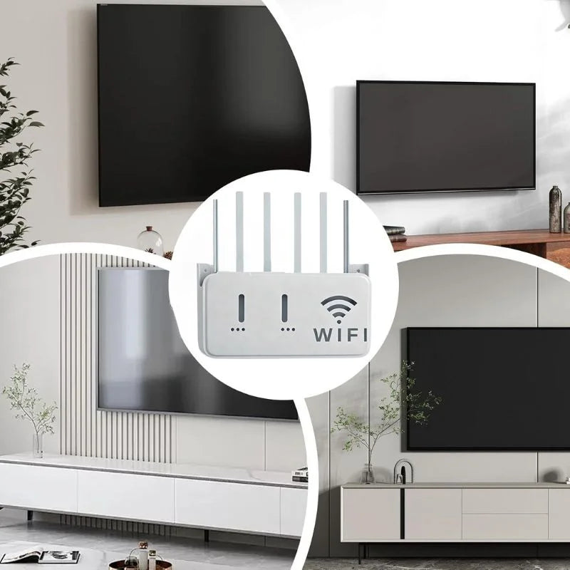 White  WiFi Router Storage Box & Wall Mount Shelf  Universal Cable Organizer | Space-Saving Holder for Modem, Set-Top Box & Smart Devices | Home & Office Use