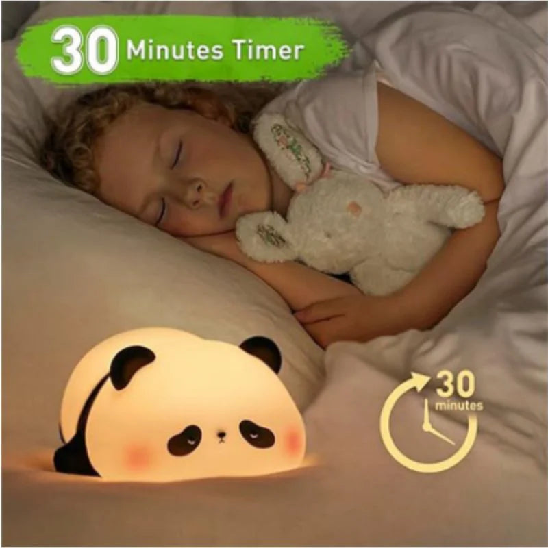 Panda Soft Silicone LED Night Lamp | Rechargeable Touch Control