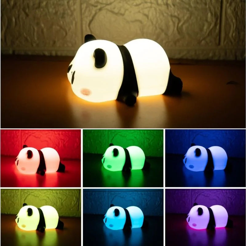 Panda Soft Silicone LED Night Lamp | Rechargeable Touch Control