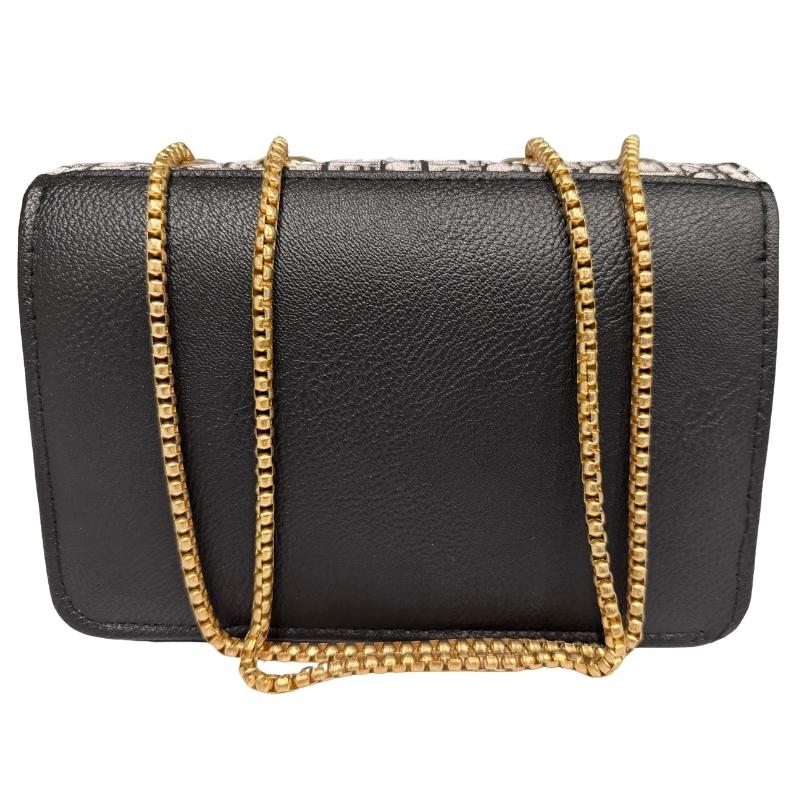 Beige | Dior Oblique Canvas & Leather Flap Clutch | Luxury Designer Handbag for Women