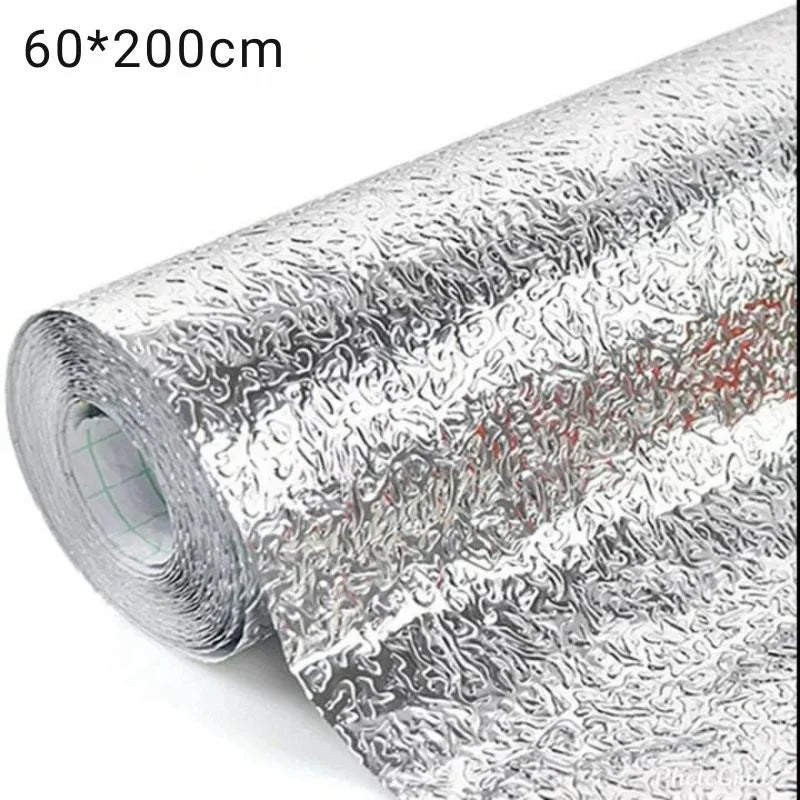 Silver Foil | Marble Sheet Sticker 60x200cm | Waterproof Self-Adhesive PVC Wallpaper for Furniture Walls