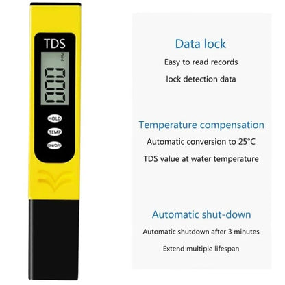 Digital TDS Meter  | LCD Water Quality Tester Pen for Drinking Water, RO Systems & Aquariums