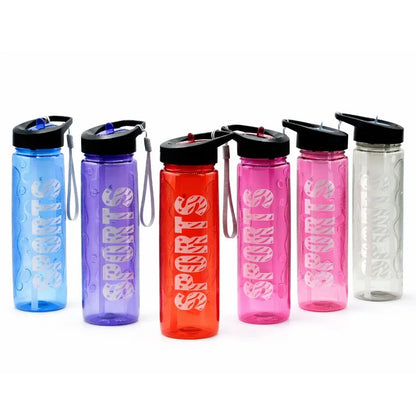Red Stylish Water Sport Bottle 1000ml with Straw | Leakproof BPA-Free Hydration Bottle for School, Gym & Travel