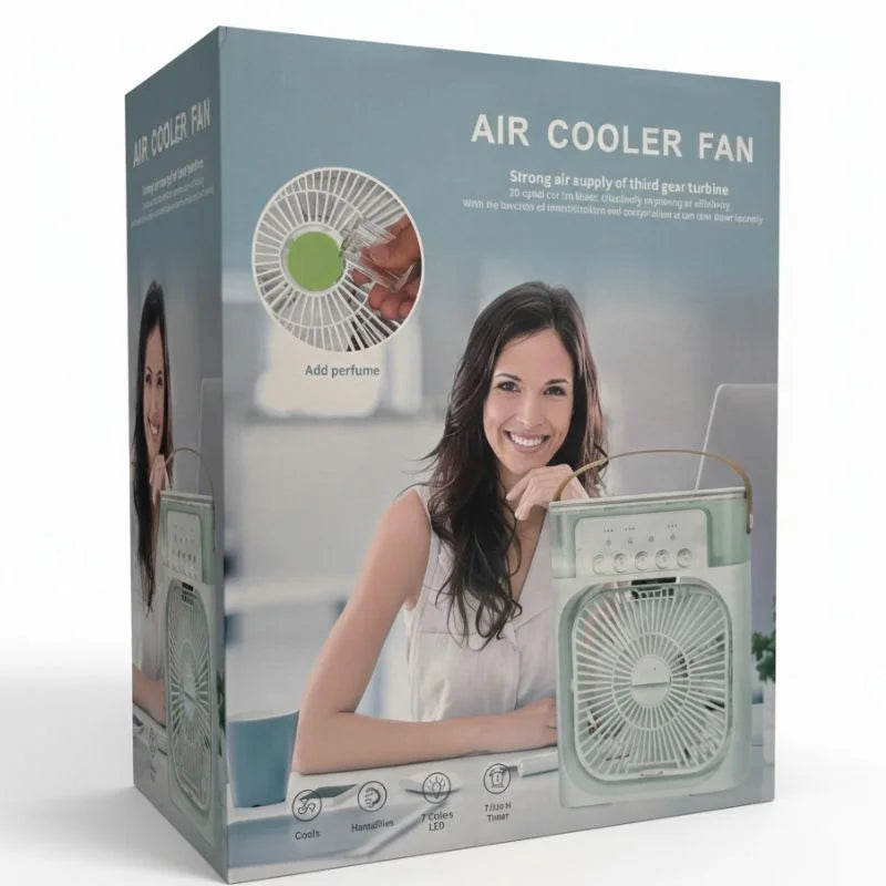 Portable Air Conditioner Mist Fan | LED Night Light, Mist & Humidifier