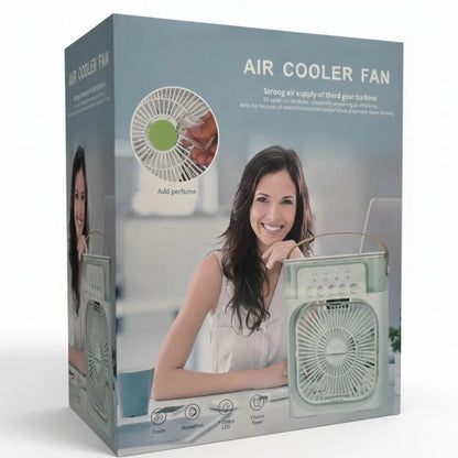 9 Inch Mist Fan | Portable Air Conditioner Fan |  Mist Water, And Humidifier Function | Led Night Light Water Mist | Random Color