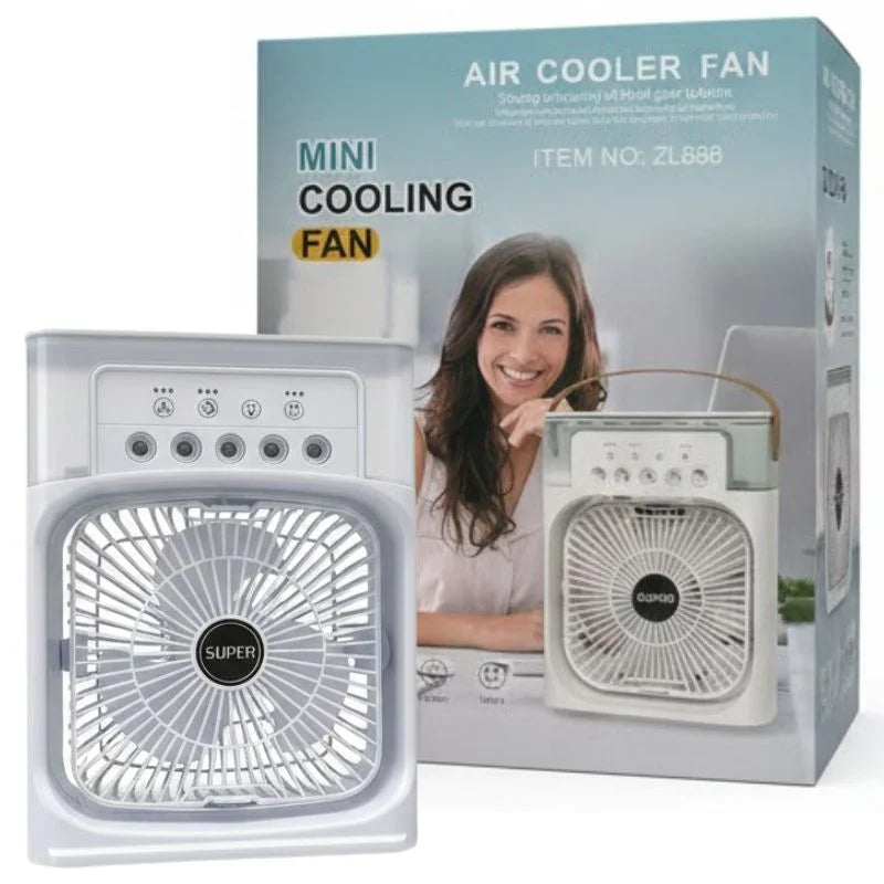 Portable Air Conditioner Mist Fan | LED Night Light, Mist & Humidifier