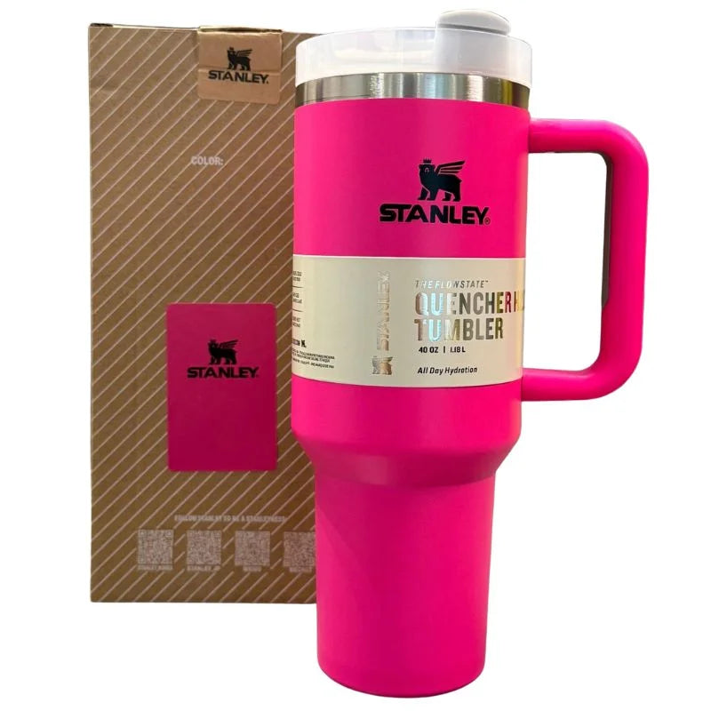 Black Stanley 40 Oz Stainless Steel Tumbler | Leak-Proof Vacuum Insulated Travel Mug | Hot & Cold