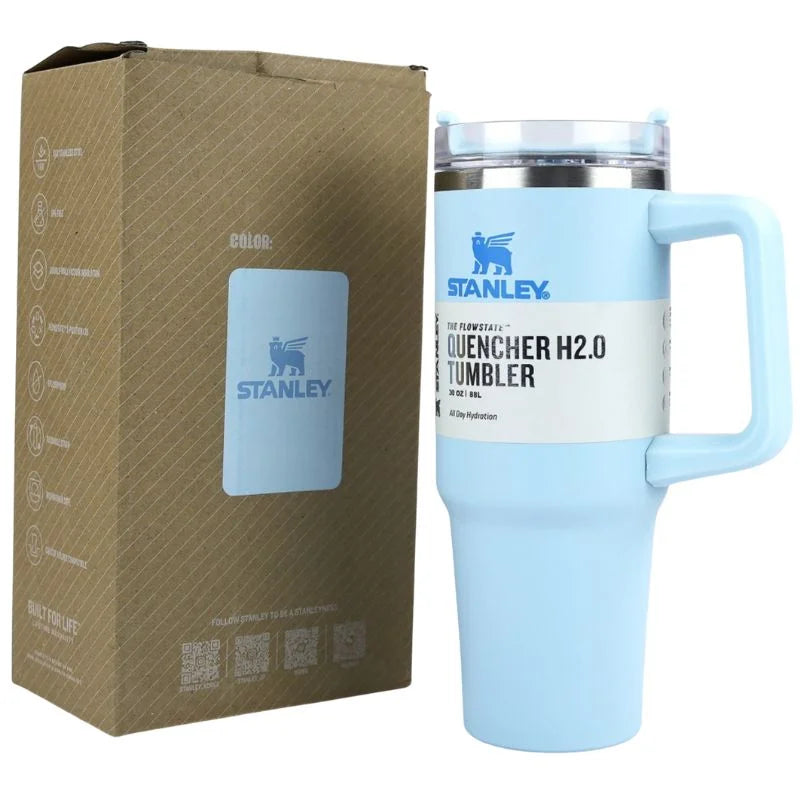 Black Stanley 40 Oz Stainless Steel Tumbler | Leak-Proof Vacuum Insulated Travel Mug | Hot & Cold