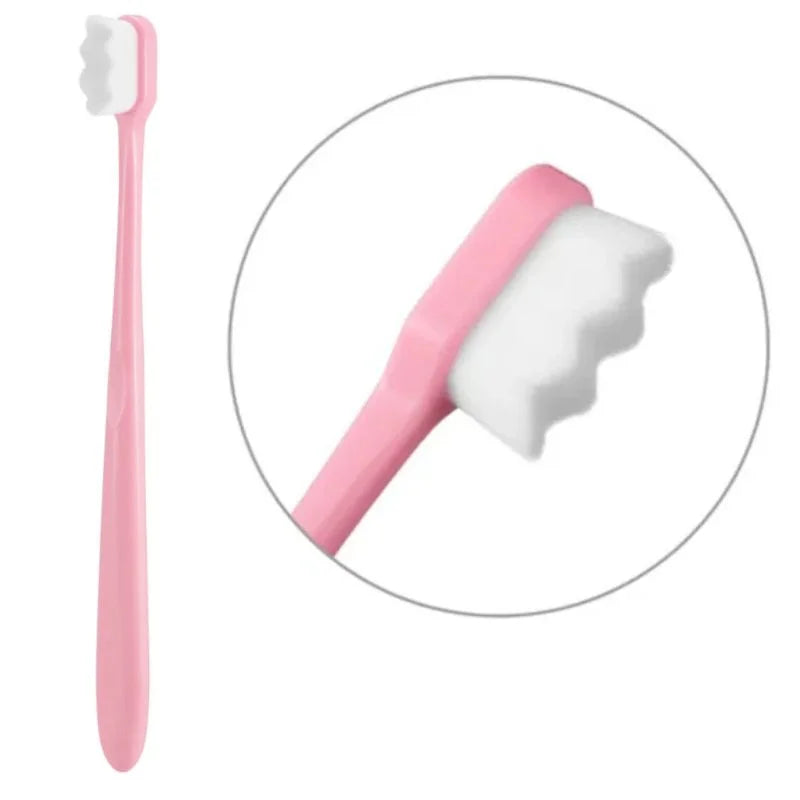 Nano Toothbrush with Travel Case | Ultra Soft Micro-Nano Bristles | For Sensitive Gums, Adults & Kids | Black