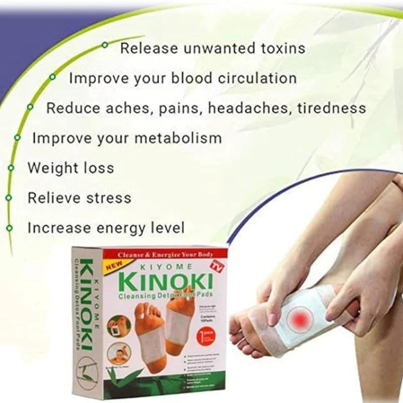 Kinoki Detox Foot Pads  | Natural Cleansing Foot Patches for Stress Relief & Better Sleep