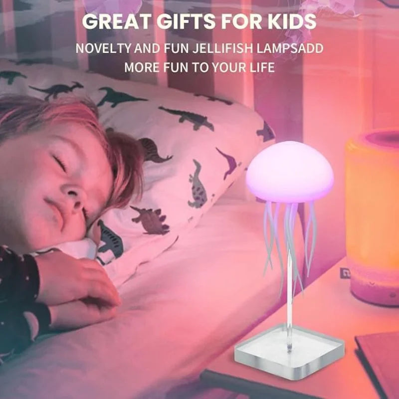 LED Jellyfish Lamp RGB Mood Light | Voice Control Fantasy Jellyfish Night Light  | Decorative Bedroom & Living Room Lighting