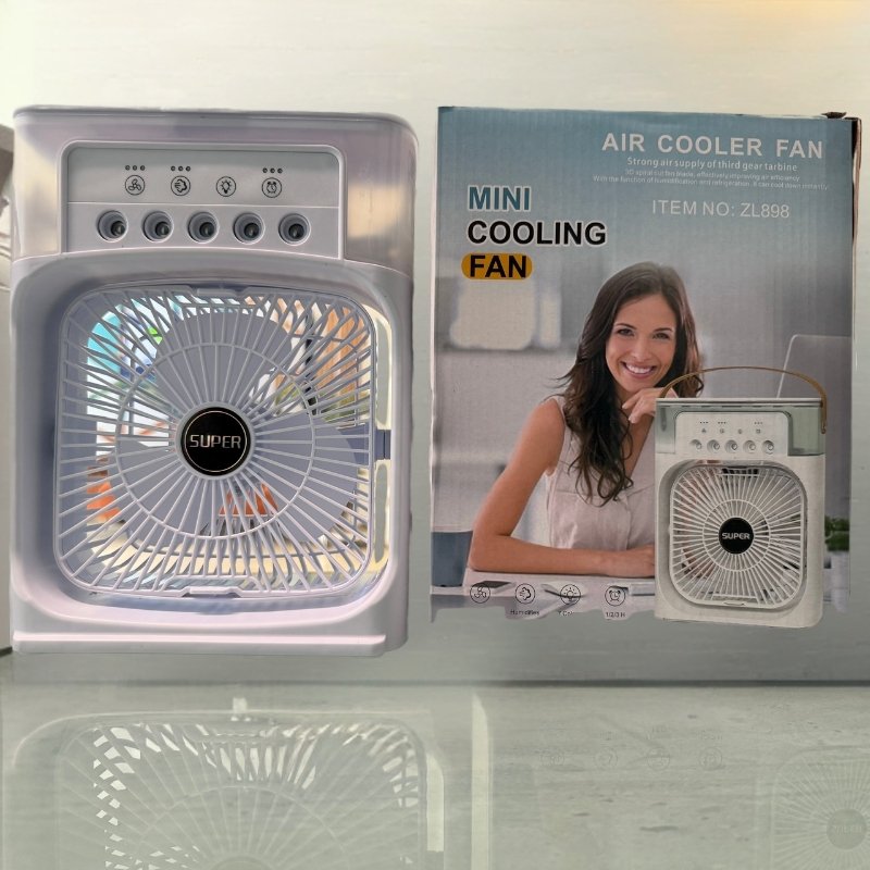 Portable Air Conditioner Mist Fan | LED Night Light, Mist & Humidifier