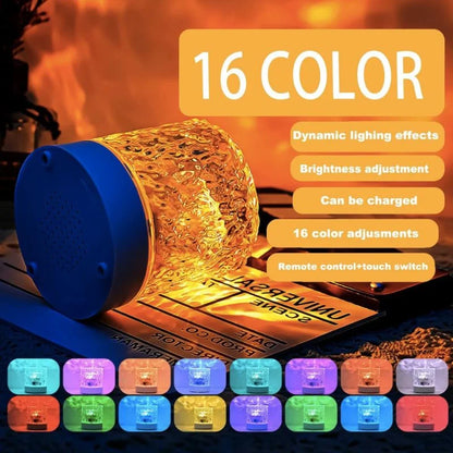 16 Colors Northern Lights Water Ripple Lamp | RGB Ocean Wave Projector Light  with Remote Control | Rechargeable Ceiling & Room Atmosphere Lamp