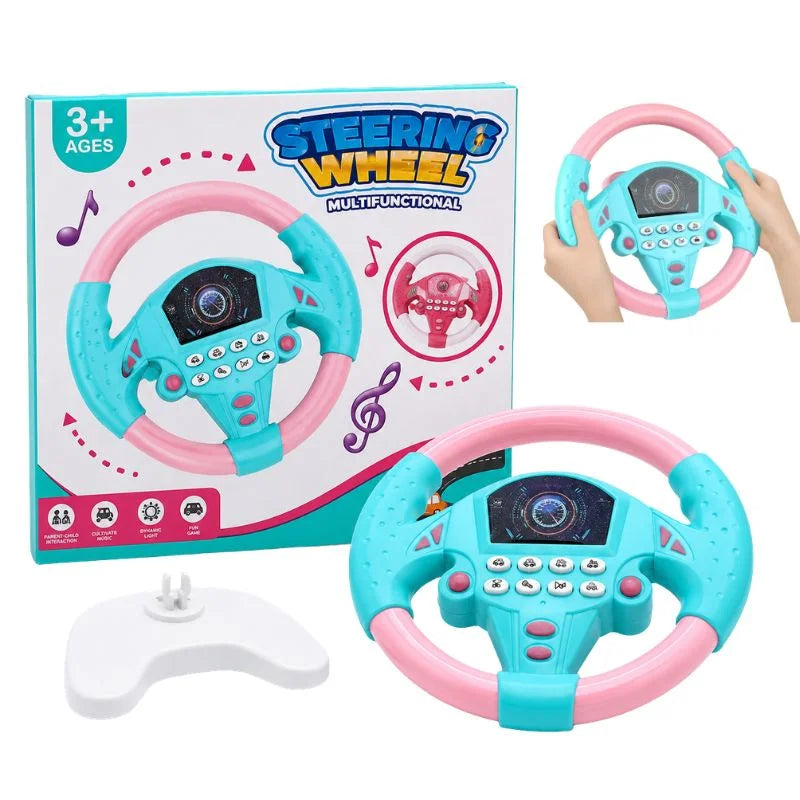 Toy Steering Wheel with Sound Effects for Kids | Interactive Driving Toy with Music & Emergency Sounds